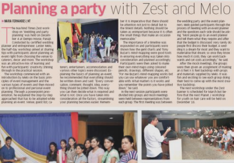Planning a Party with Zest by Navhind Times